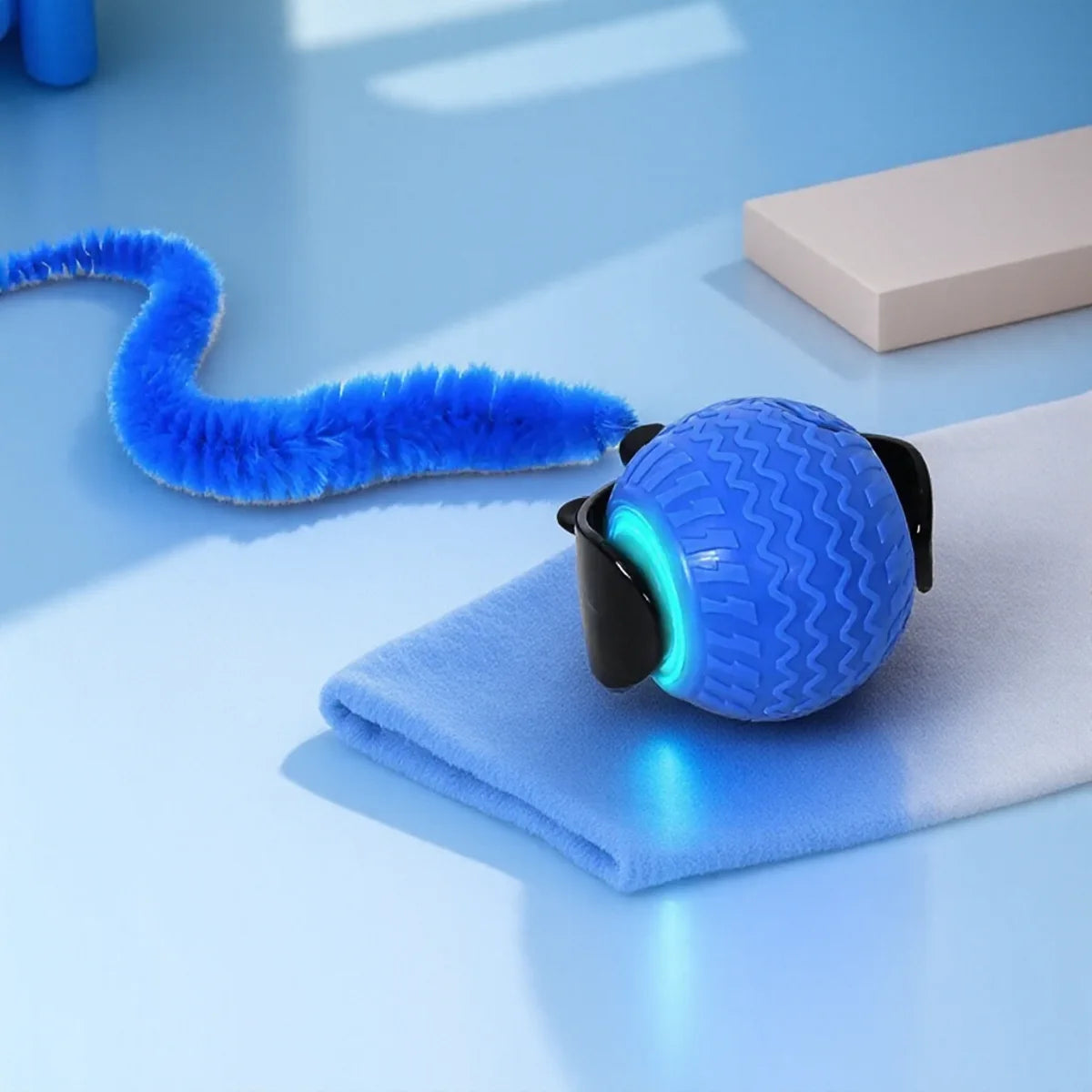 Smart Rolling Dog & Cat Toy — Auto Obstacle-Avoidance LED Ball with USB-C Charging