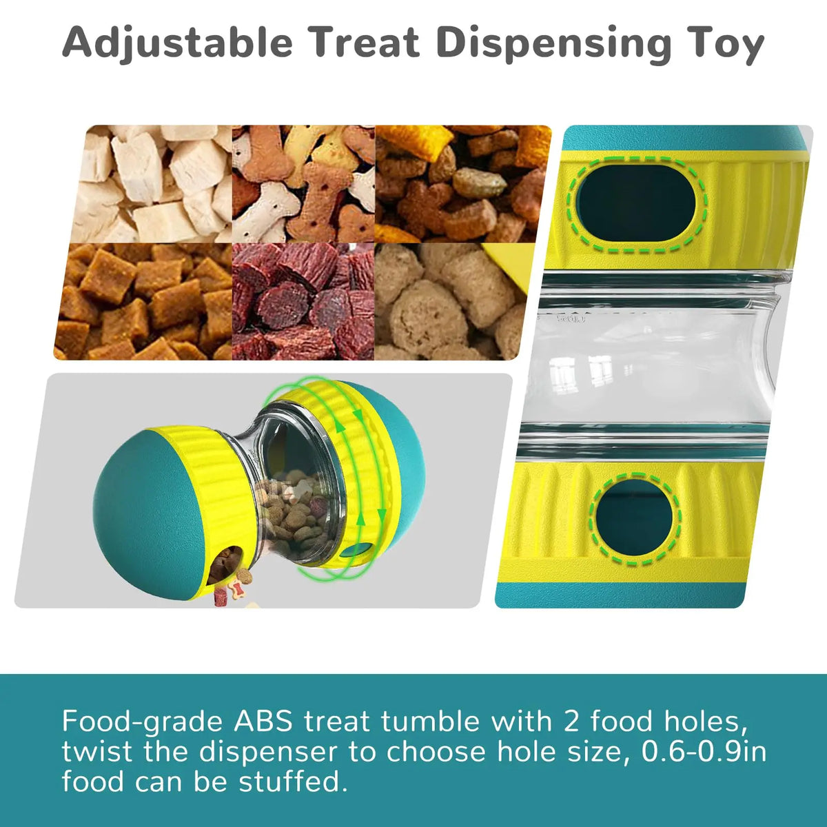 Interactive Slow Feeder Dog Toy — Snack Dispensing Puzzle Ball
