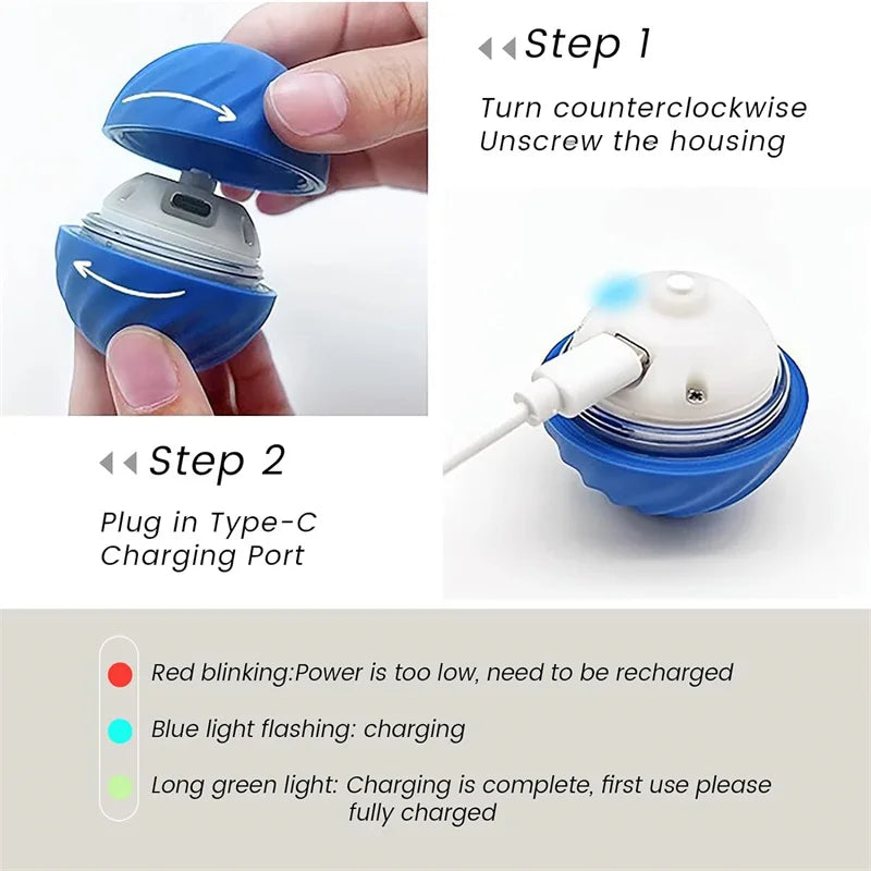 Smart Jumping Dog Ball- USB Rechargeable Interactive chew toy