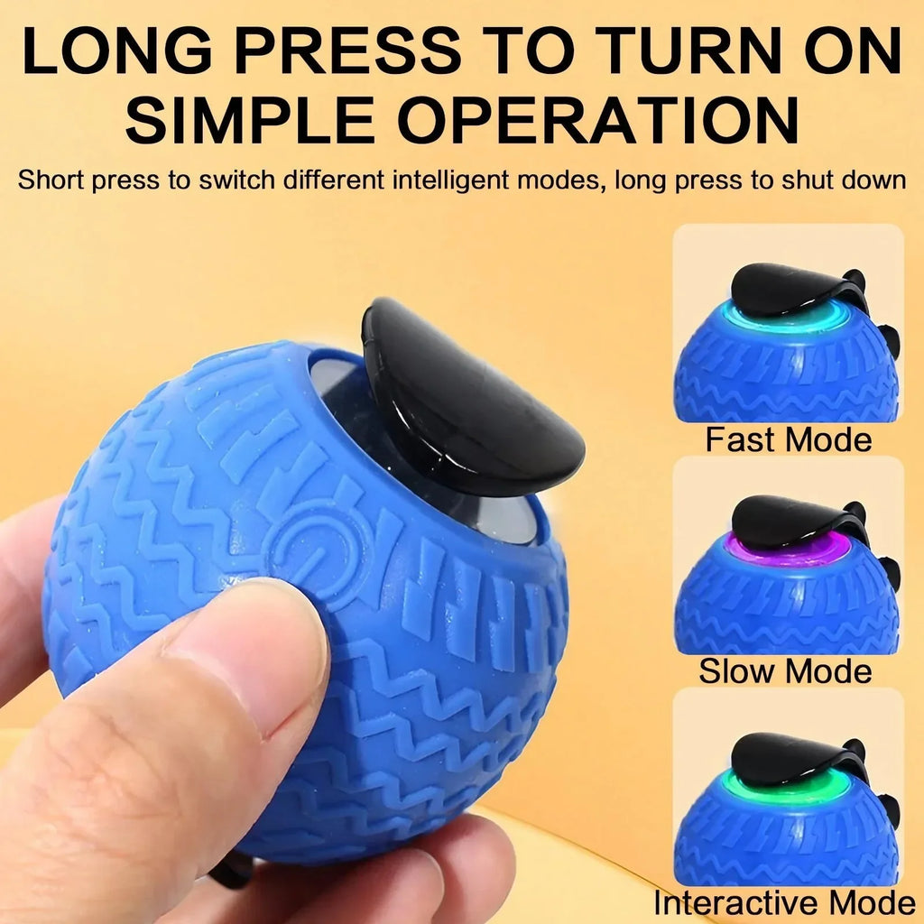 Smart Rolling Dog & Cat Toy — Auto Obstacle-Avoidance LED Ball with USB-C Charging
