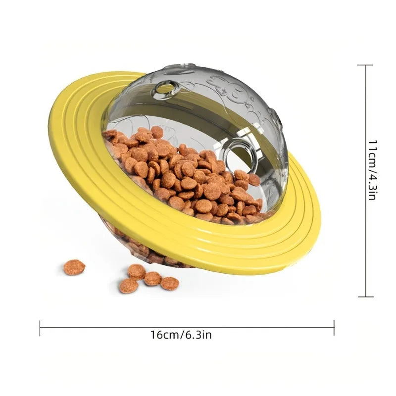 2-in-1 Flying Disc food Dispenser — Interactive Dog & Cat Puzzle Toy