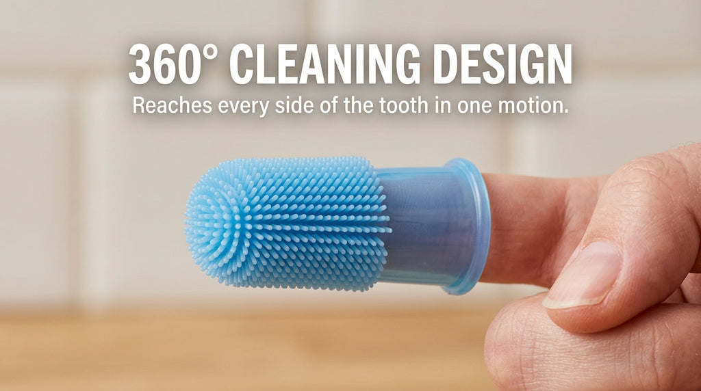 Silicone Finger Toothbrush for Cats & Dogs — 360° Pet Teeth Cleaner