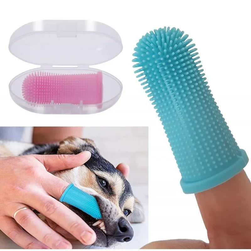 Silicone Finger Toothbrush for Cats & Dogs — 360° Pet Teeth Cleaner