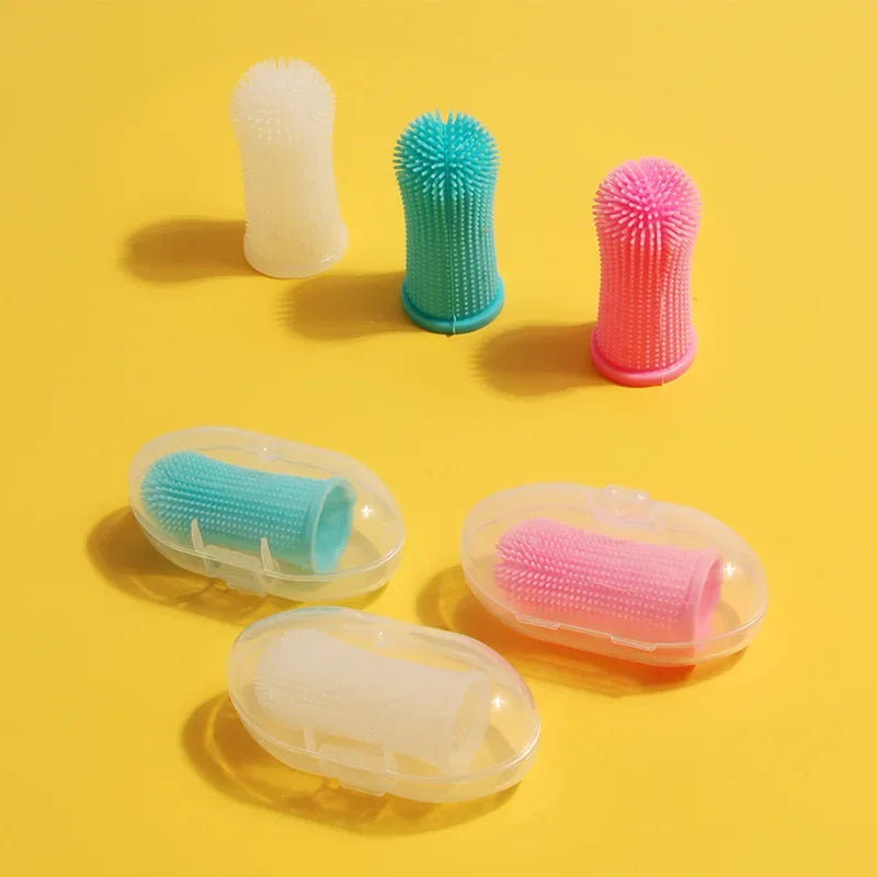 Silicone Finger Toothbrush for Cats & Dogs — 360° Pet Teeth Cleaner