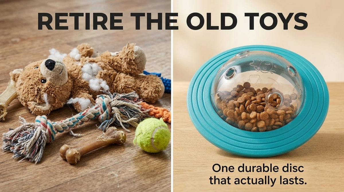 2-in-1 Flying Disc food Dispenser — Interactive Dog & Cat Puzzle Toy