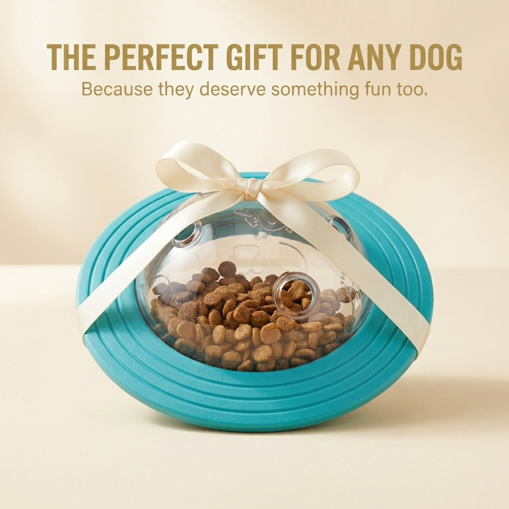 2-in-1 Flying Disc food Dispenser — Interactive Dog & Cat Puzzle Toy